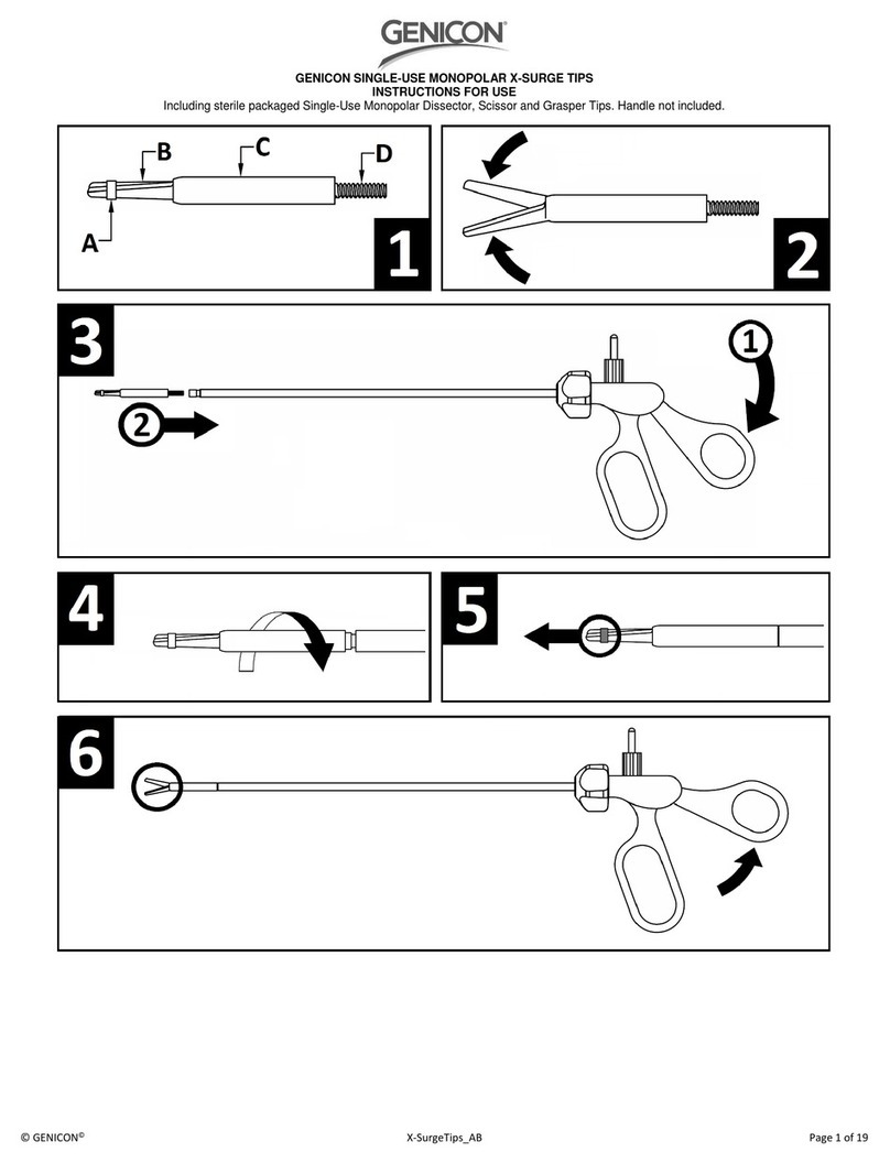 GENICON SINGLE-USE MONOPOLAR X-SURGE TIPS Instructions for use