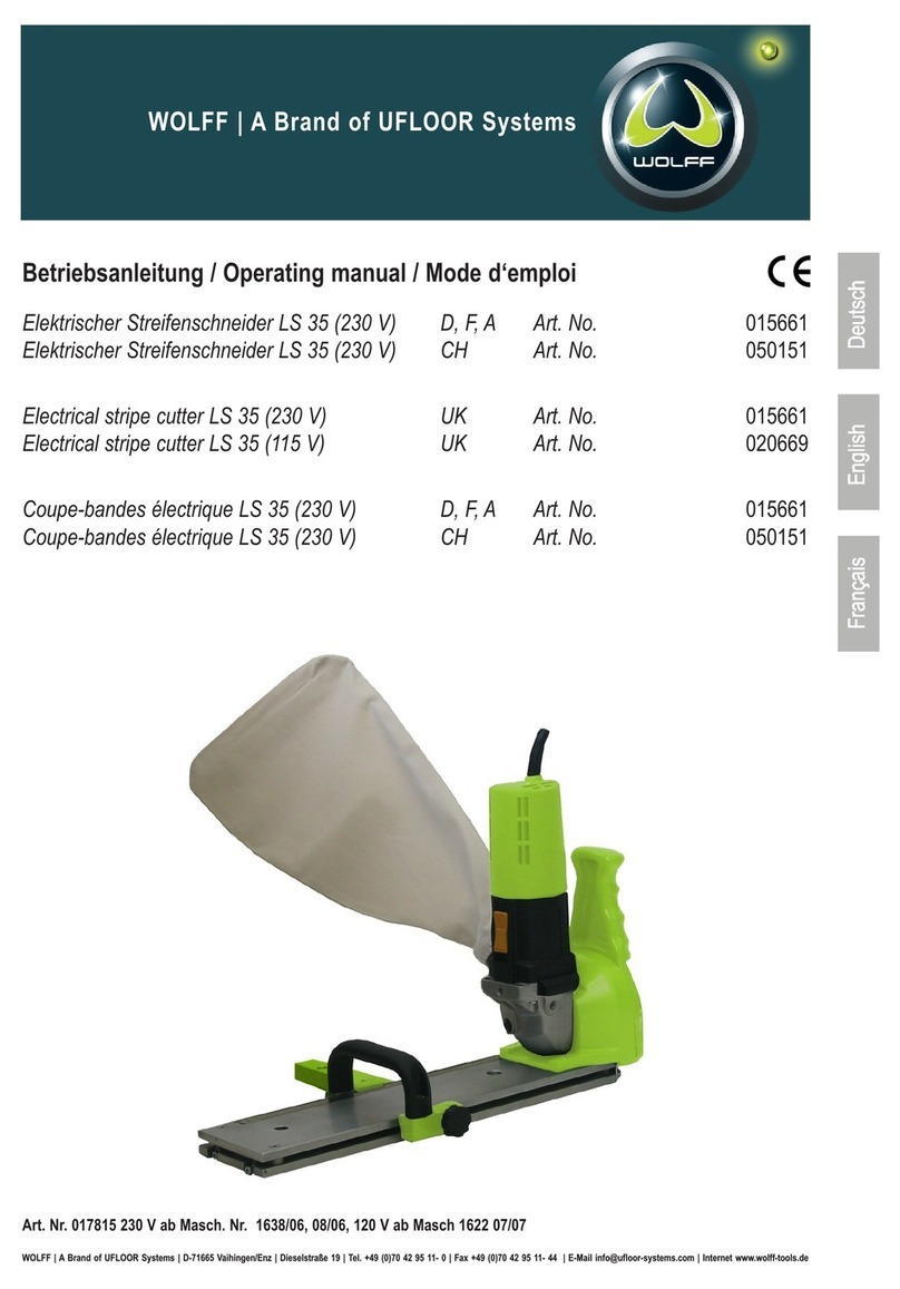 UFLOOR WOLFF LS 35 operating manual