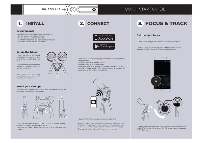 Unistellar eVscope quick start guide