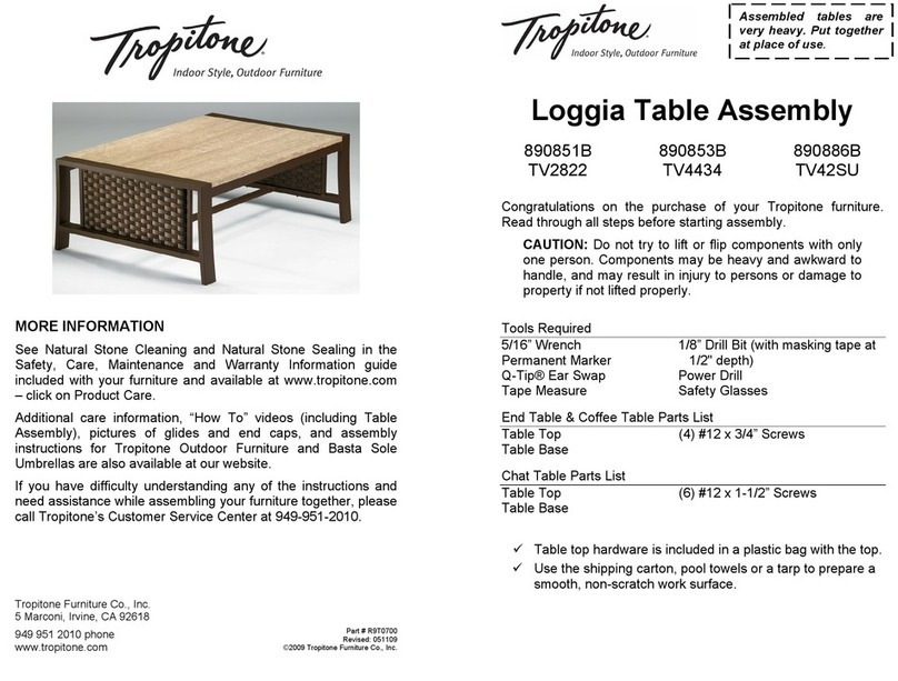 tropitone 890851B User manual tropitone 890851B User manual