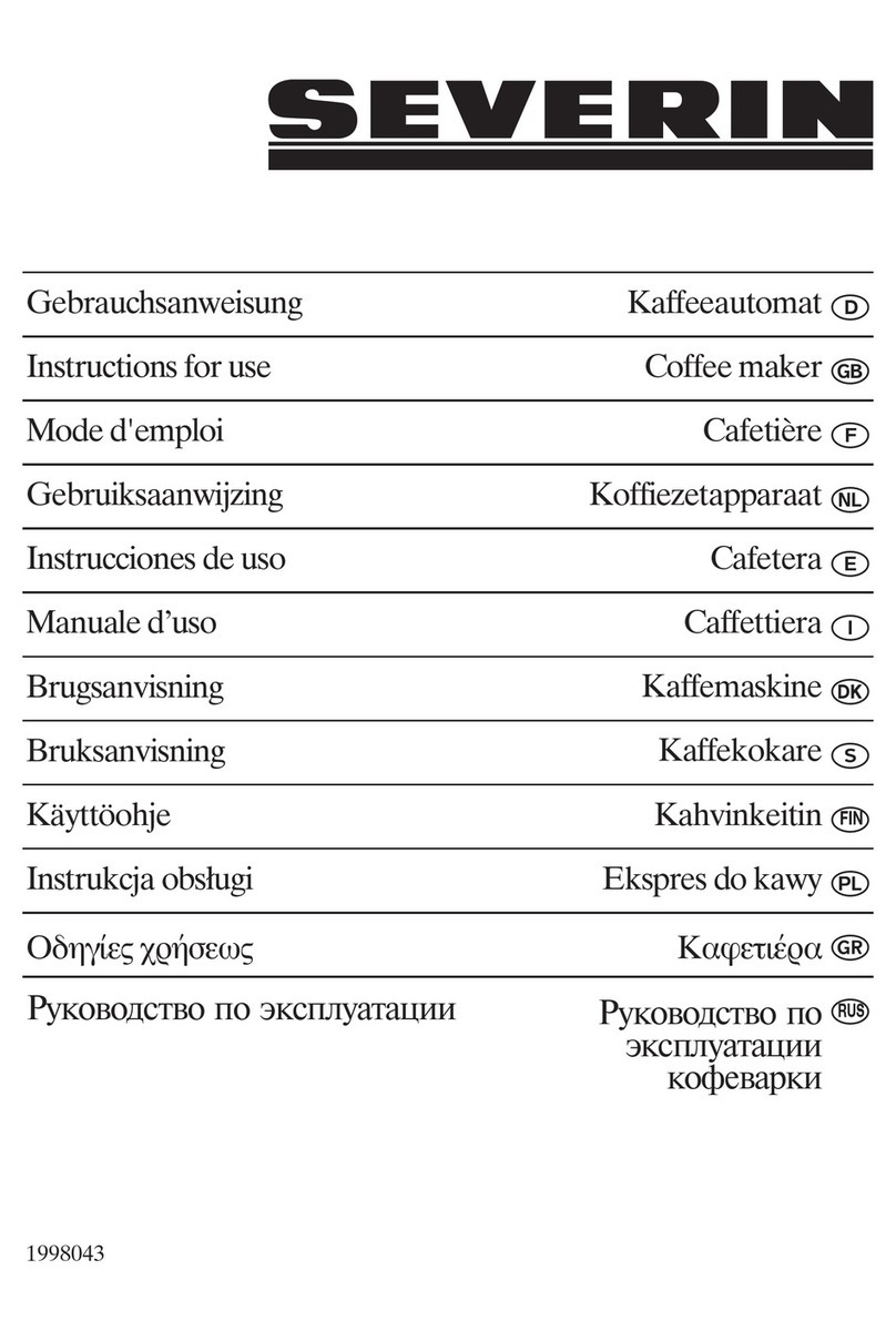 SEVERIN KAFFEEAUTOMAT WEIß KA 4100 User manual SEVERIN KAFFEEAUTOMAT WEIß KA 4100 User manual