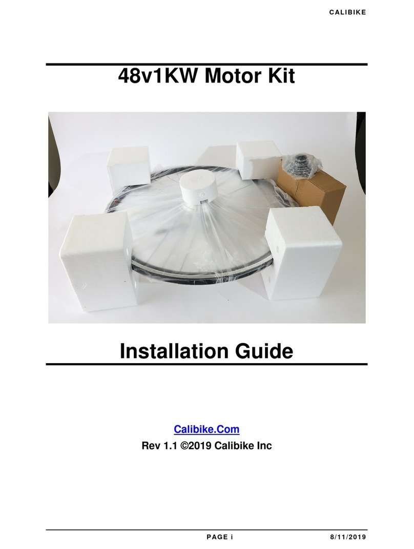 Calibike 48V 1KW Motor Kit User manual