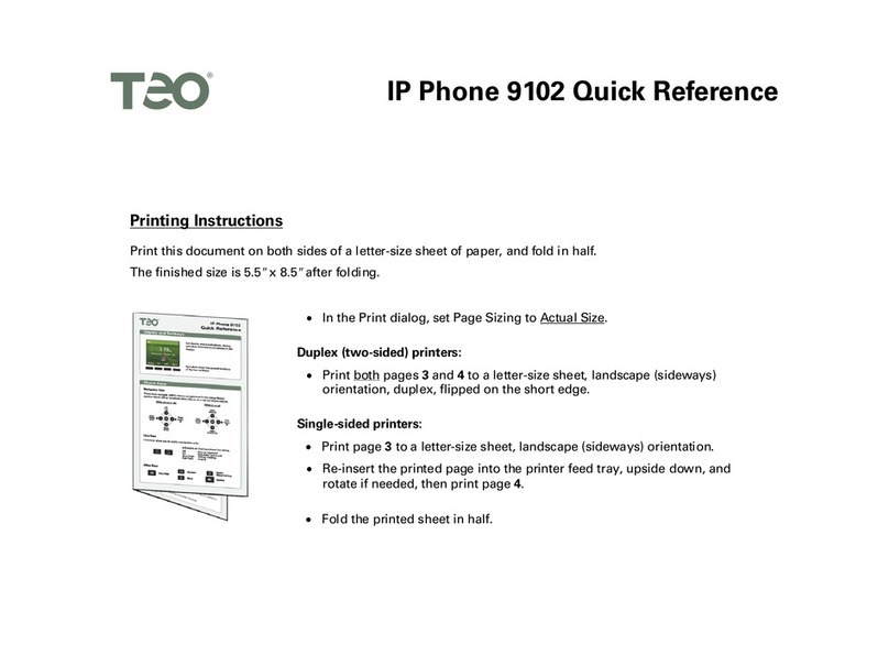 Teo 9102 quick reference
