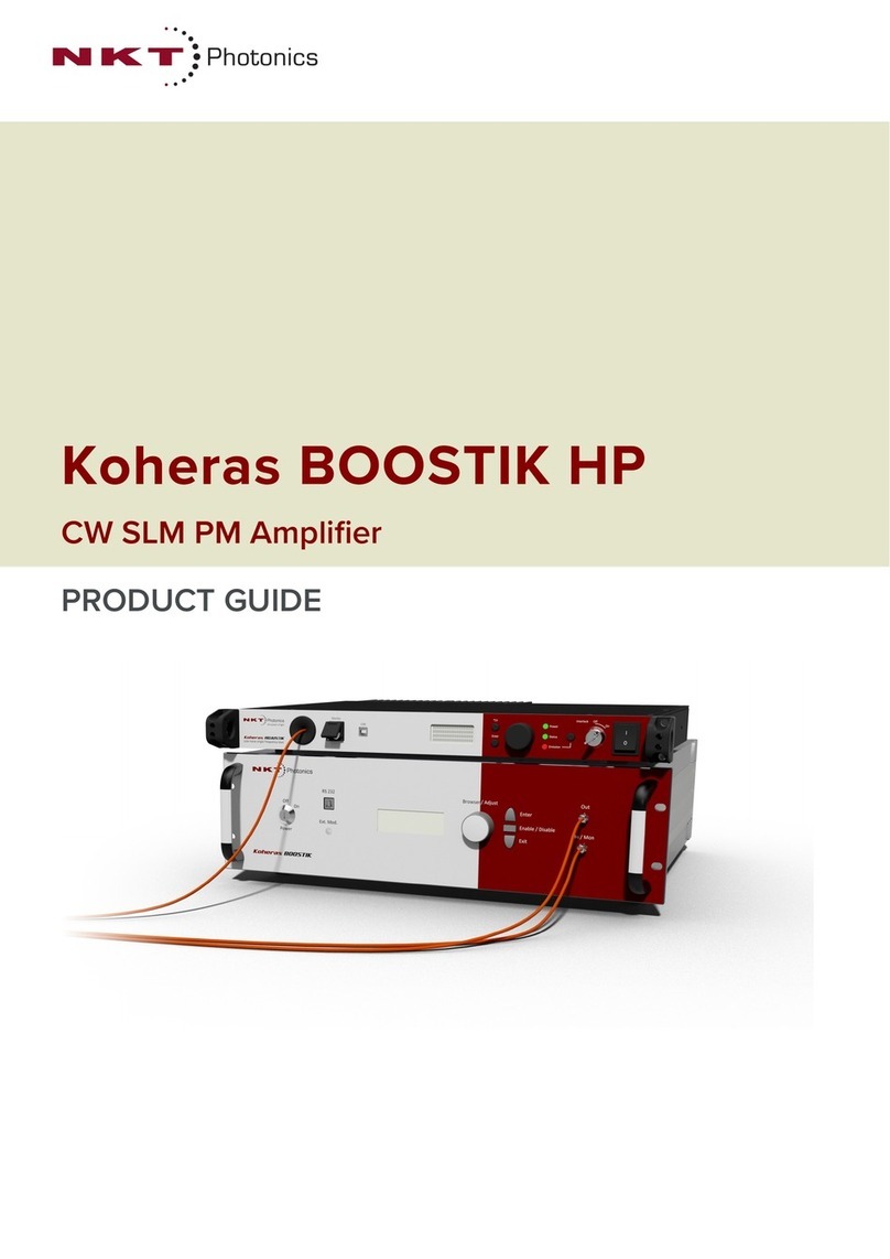 NKT Photronics Koheras BOOSTIK HP E15 Product guide