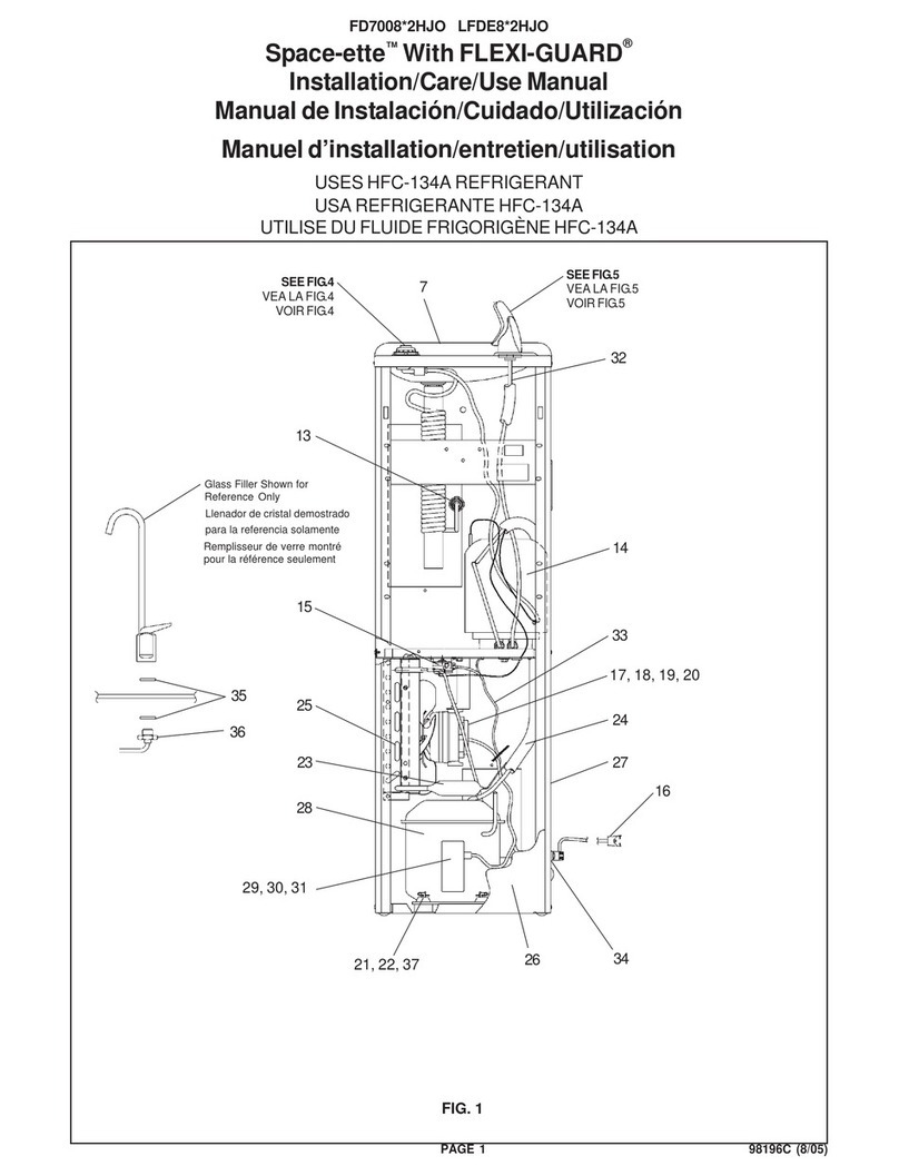 Elkay Space-ette FD7008 2HJO Series Installation manual