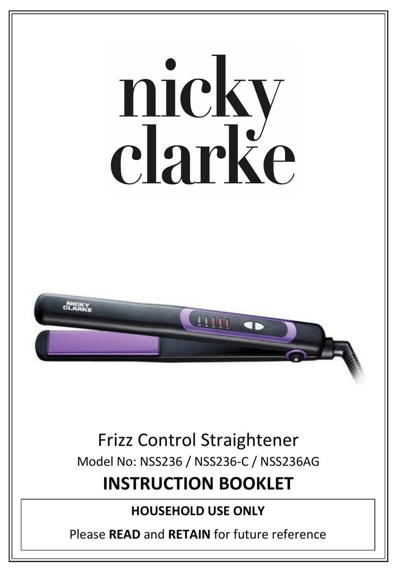 Nicky Clarke NSS236 Instruction booklet