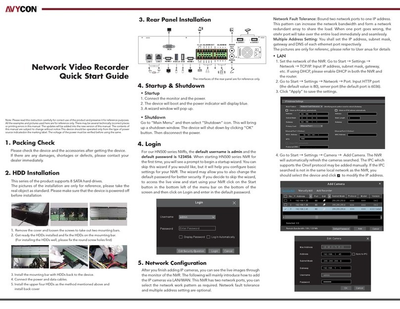 AVYCON HN500 Series User manual