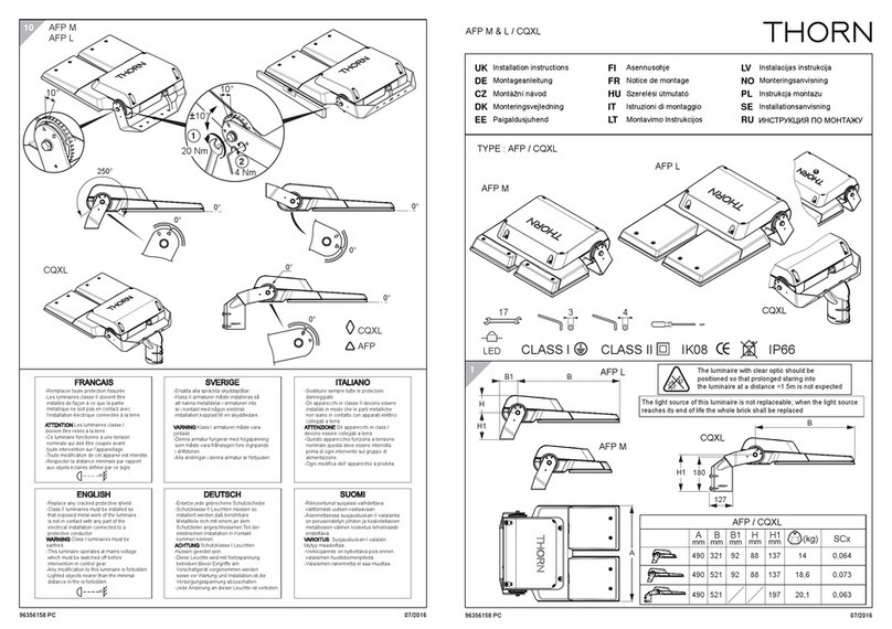 Thorn AFP Series installation instructions