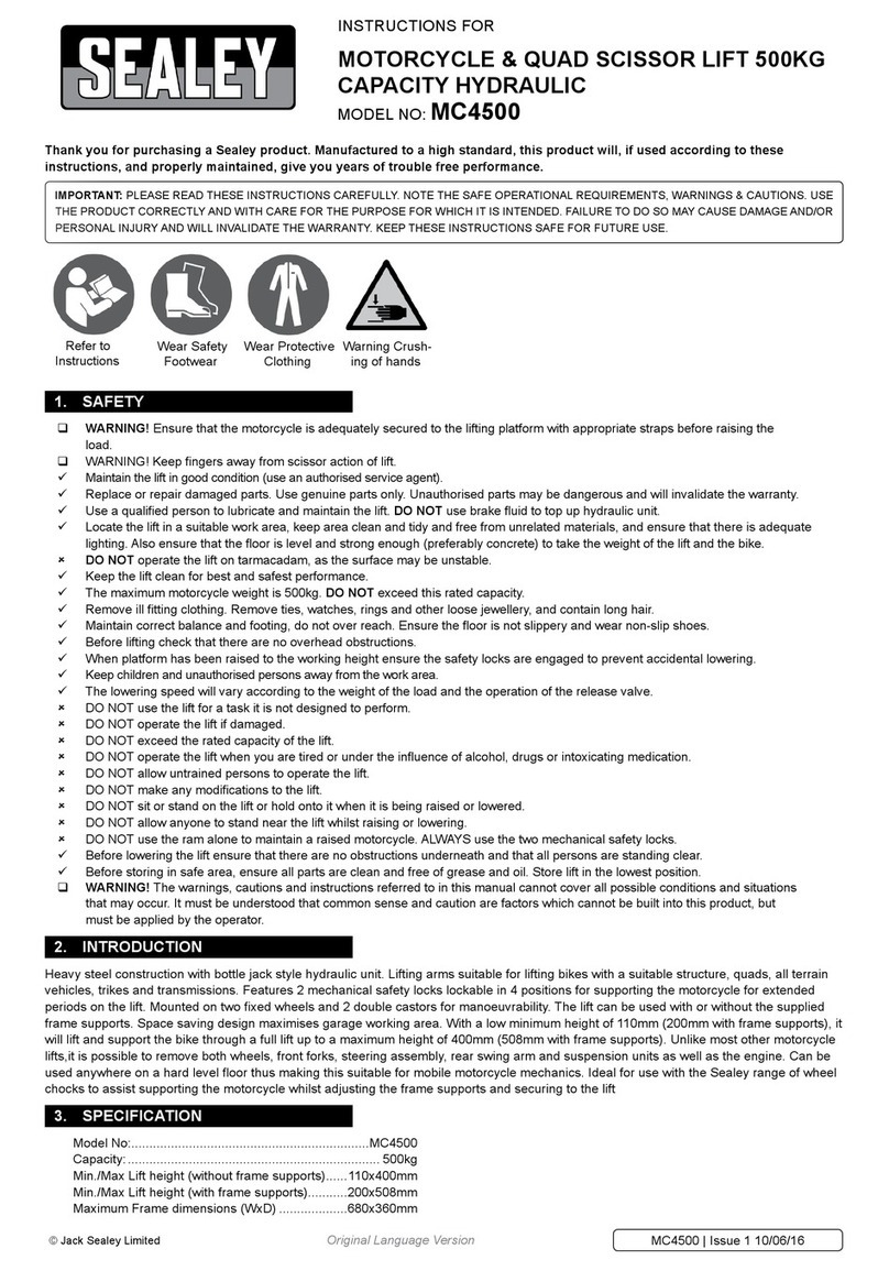 Sealey MC4500 instructions