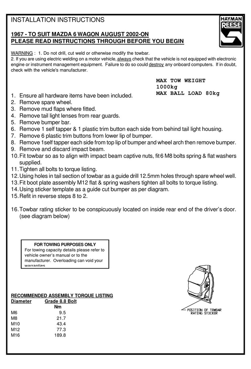 Hayman Reese 01967 installation instructions