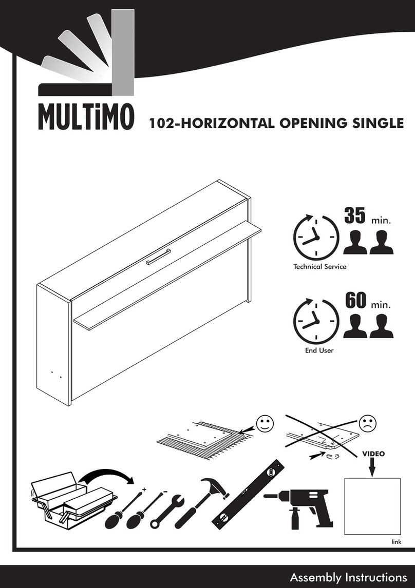Multimo 102-HORIZONTAL OPENING SINGLE Assembly instructions