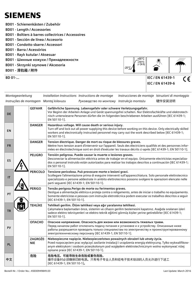 Siemens BD01 Series User manual