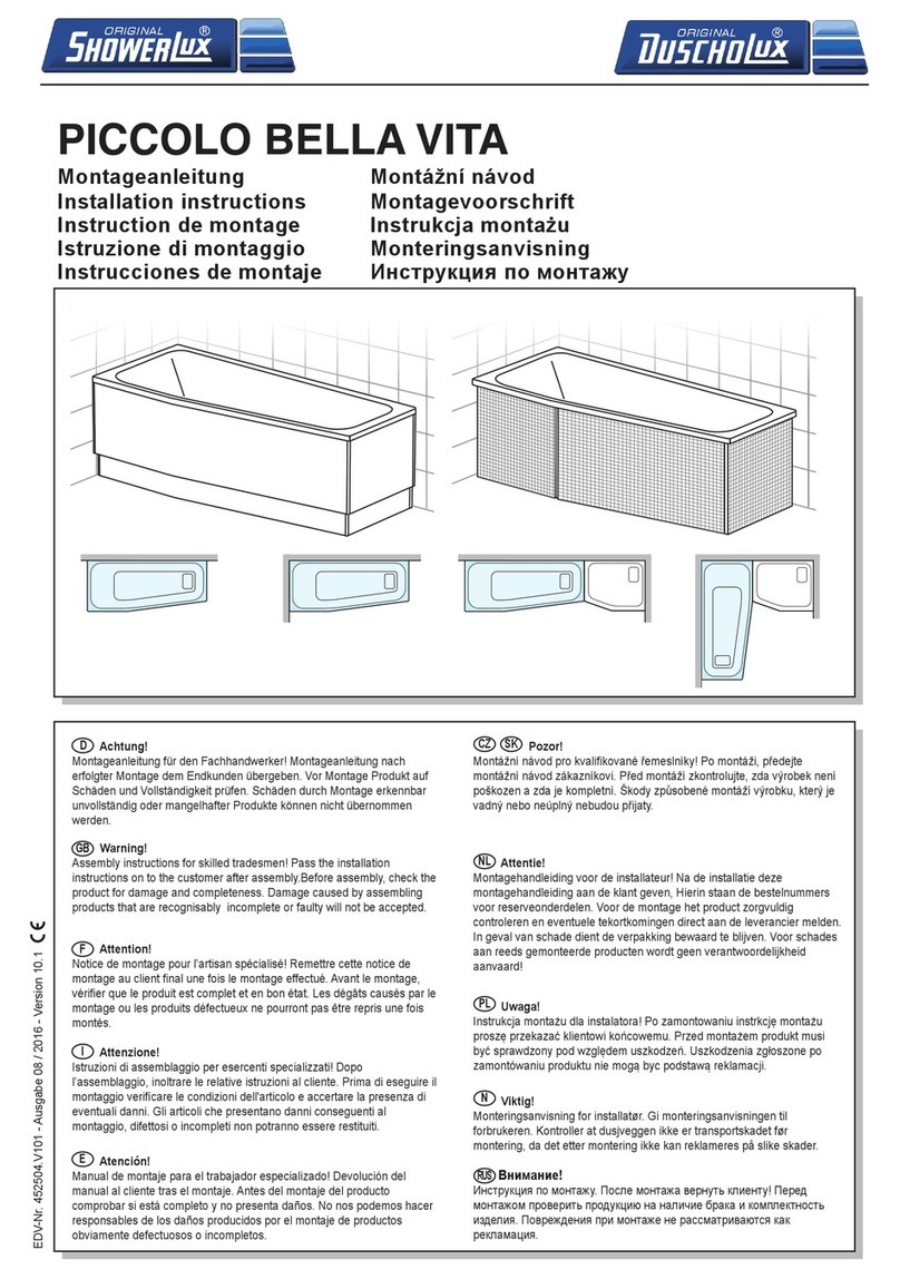 Duscholux PICCOLO BELLA VITA Series User manual