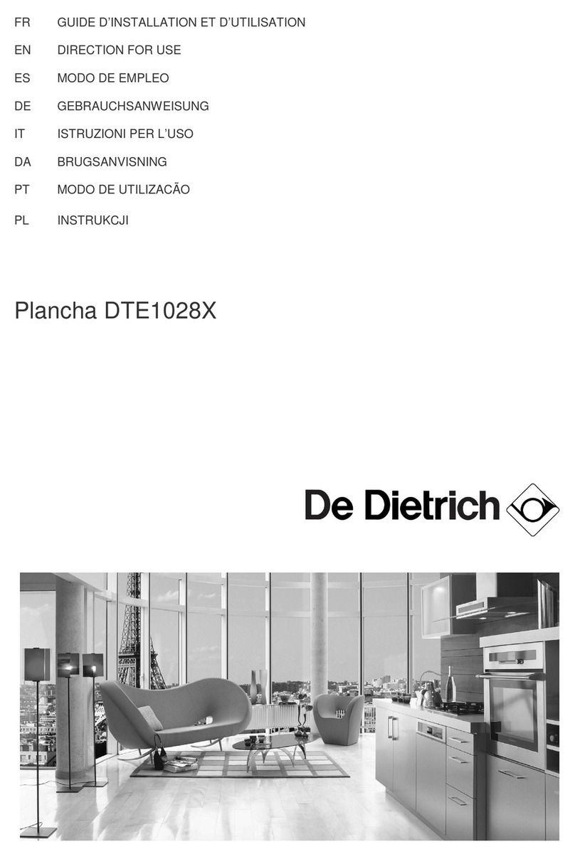 DeDietrich DTE1028X Directions for use