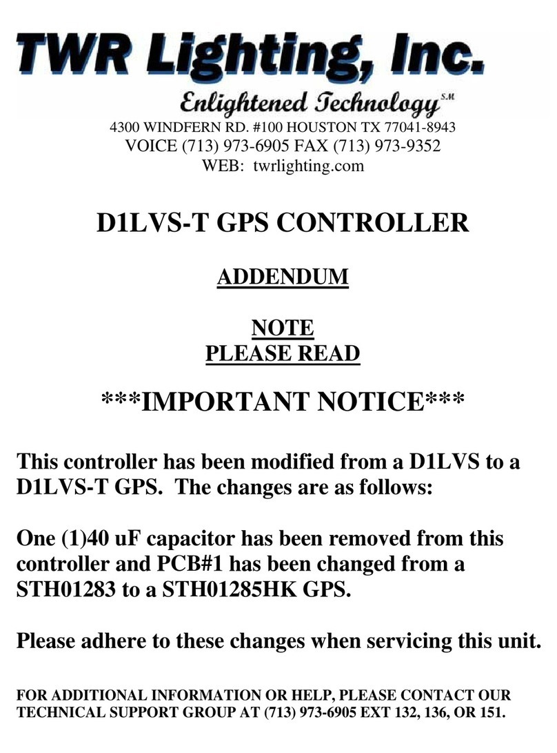 TWR Lighting D-1LVS manual