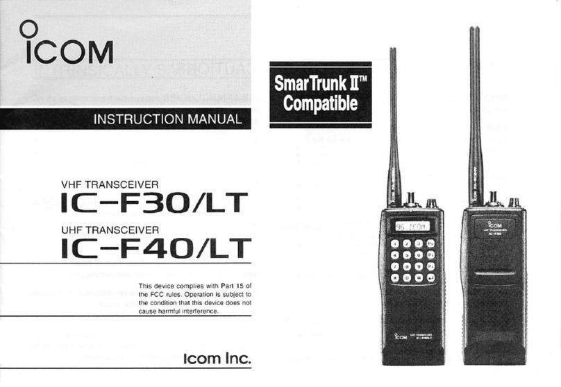 Icom IC-F30 instruction manual