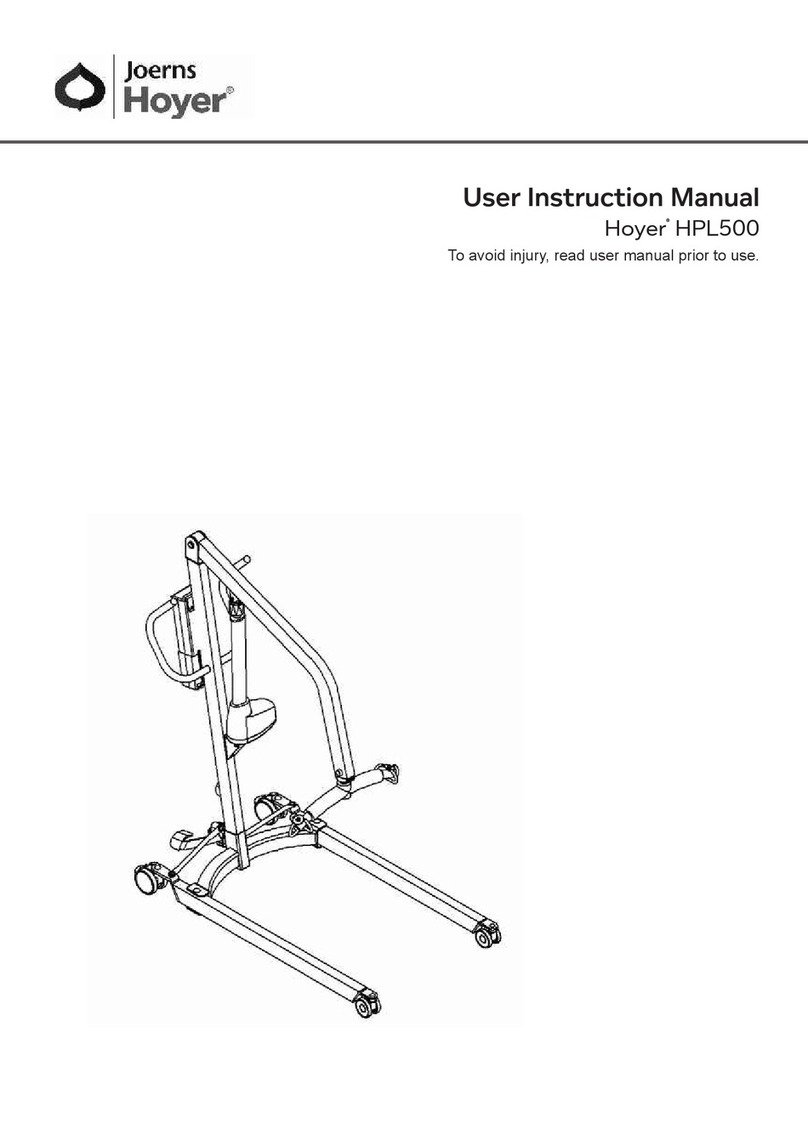 Joerns Healthcare Hoyer HPL500 User instruction manual