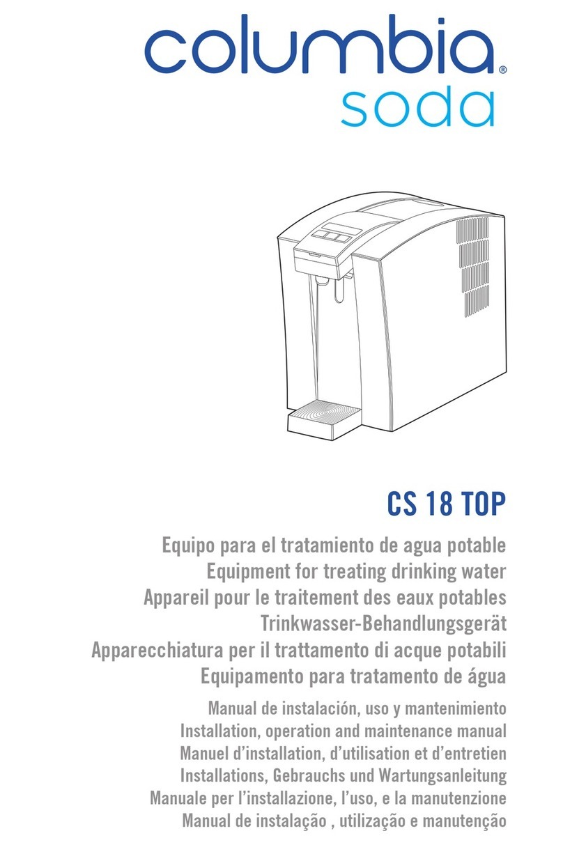 Columbia soda TOP CS 18 Installation, operation and maintenance manual Columbia soda TOP CS 18 Installation, operation and maintenance manual