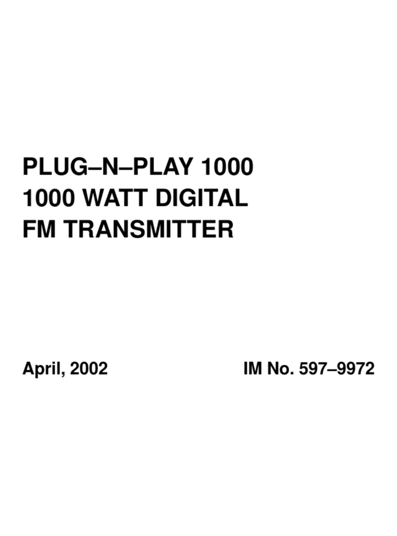 Broadcast Electronics PNP 1000 User manual