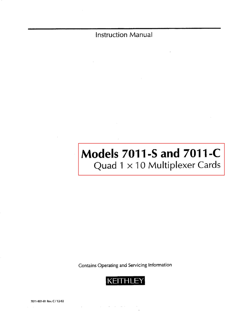Keithley 7011-S instruction manual Keithley 7011-S instruction manual