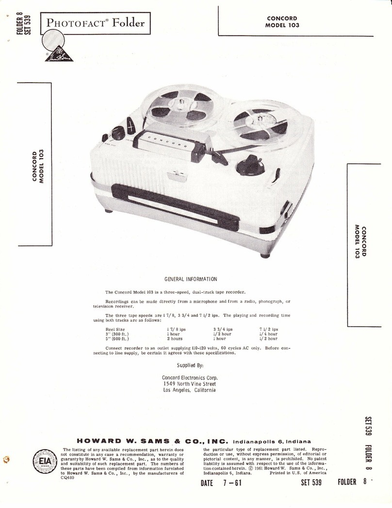 CONCORD 103 User manual