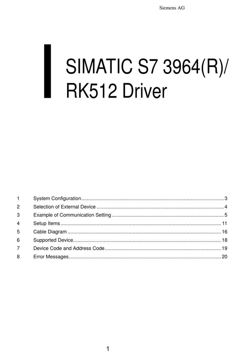 Siemens SIMATIC S7 3964 Connection manual