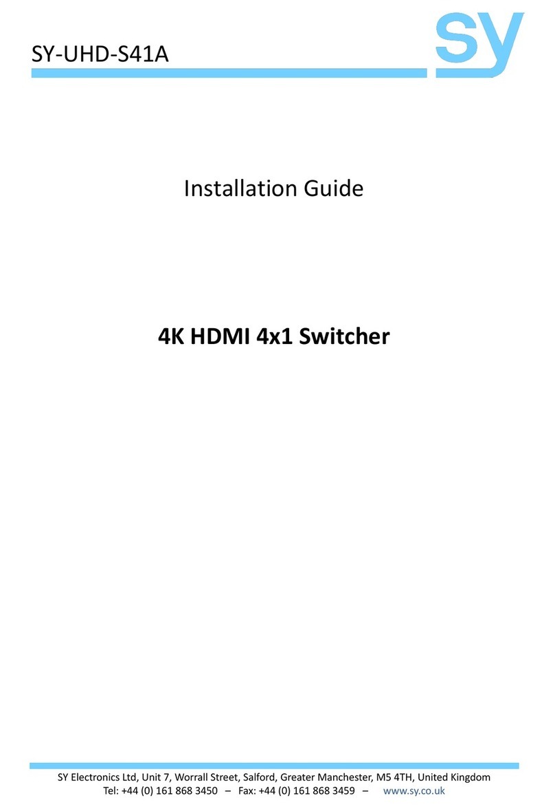 Farnell SY-UHD-S41A installation guide Farnell SY-UHD-S41A installation guide
