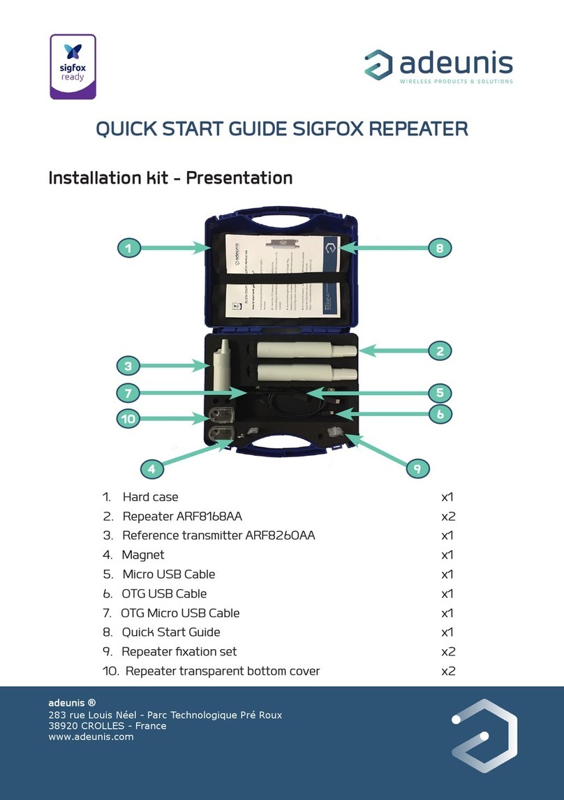 Adeunis RF ARF8168AA quick start guide
