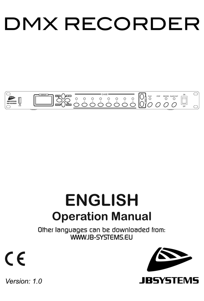 JB Systems DMX RECORDER Operation manual