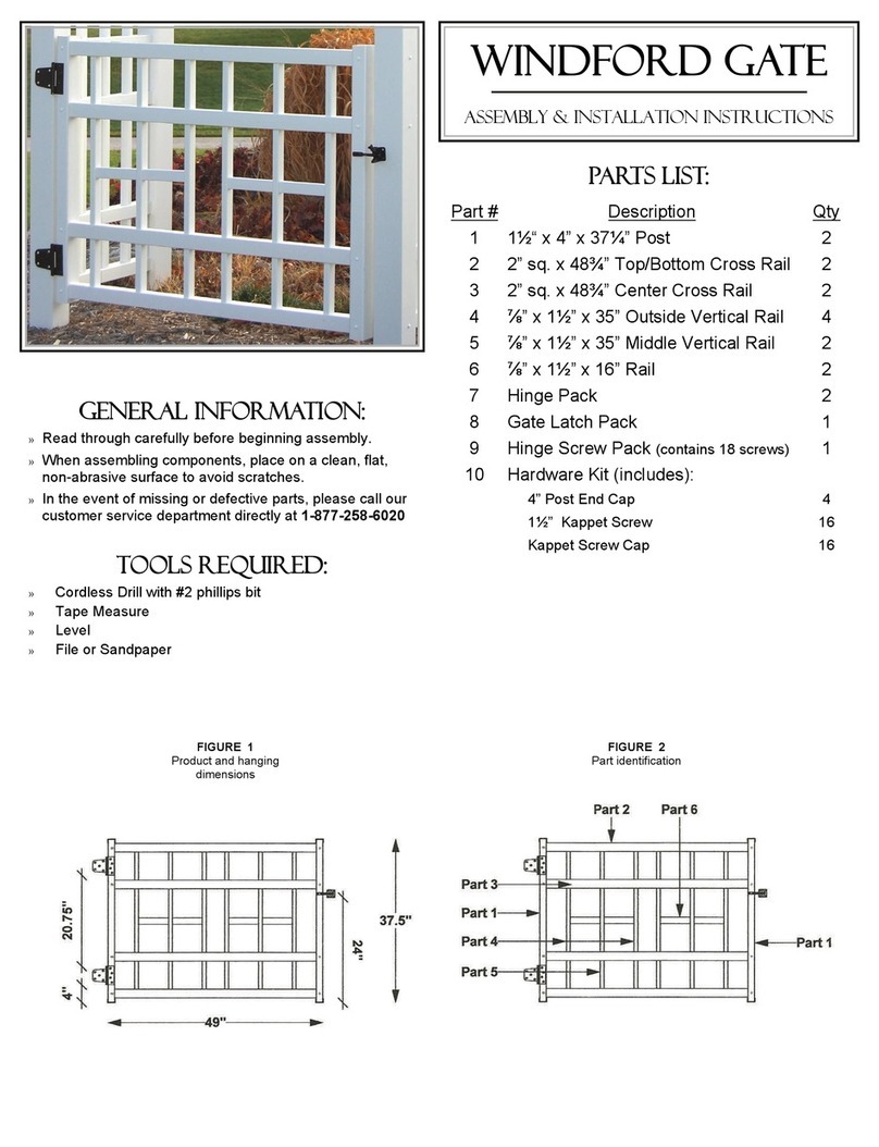Dura Trel WINDFORD GATE Programming manual