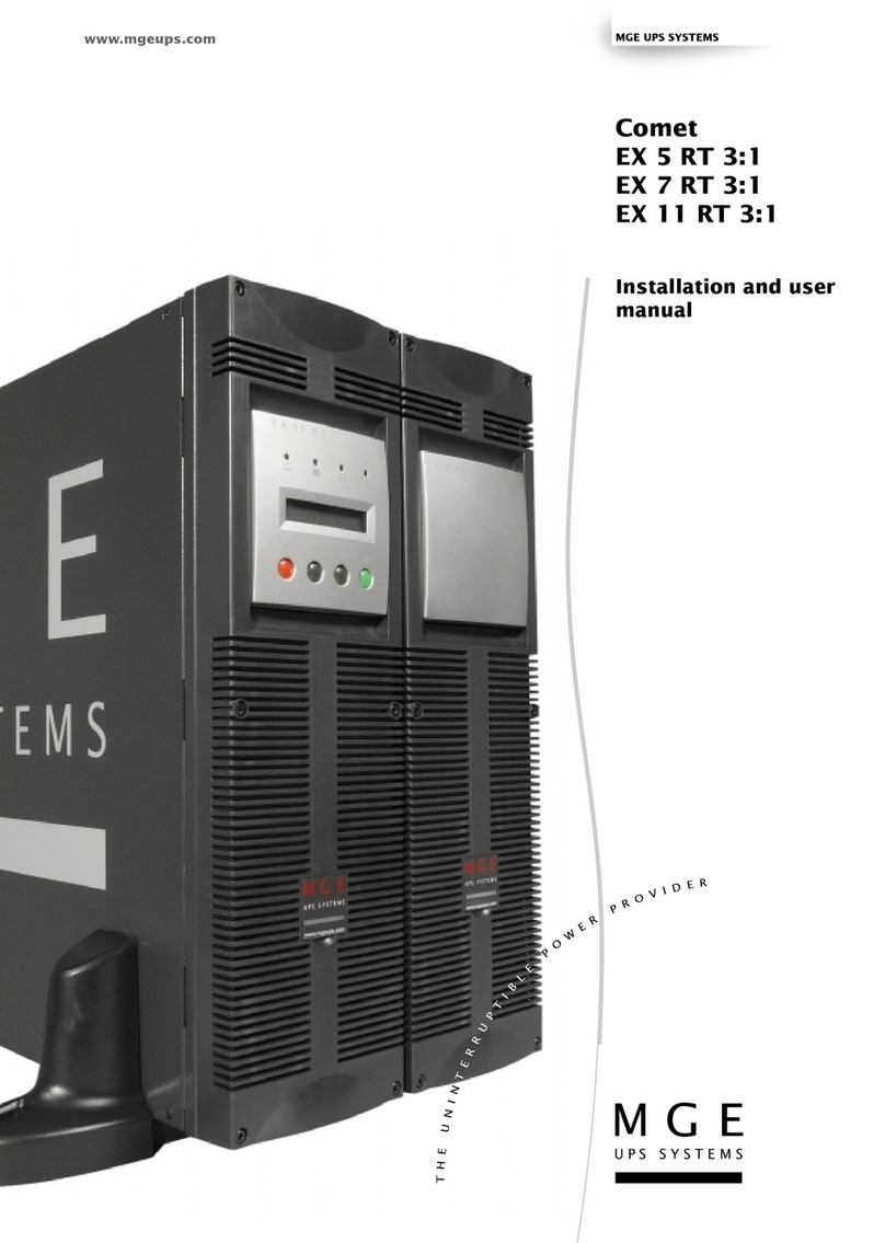 MGE UPS Systems Comet EX RT Series Installation and user manual