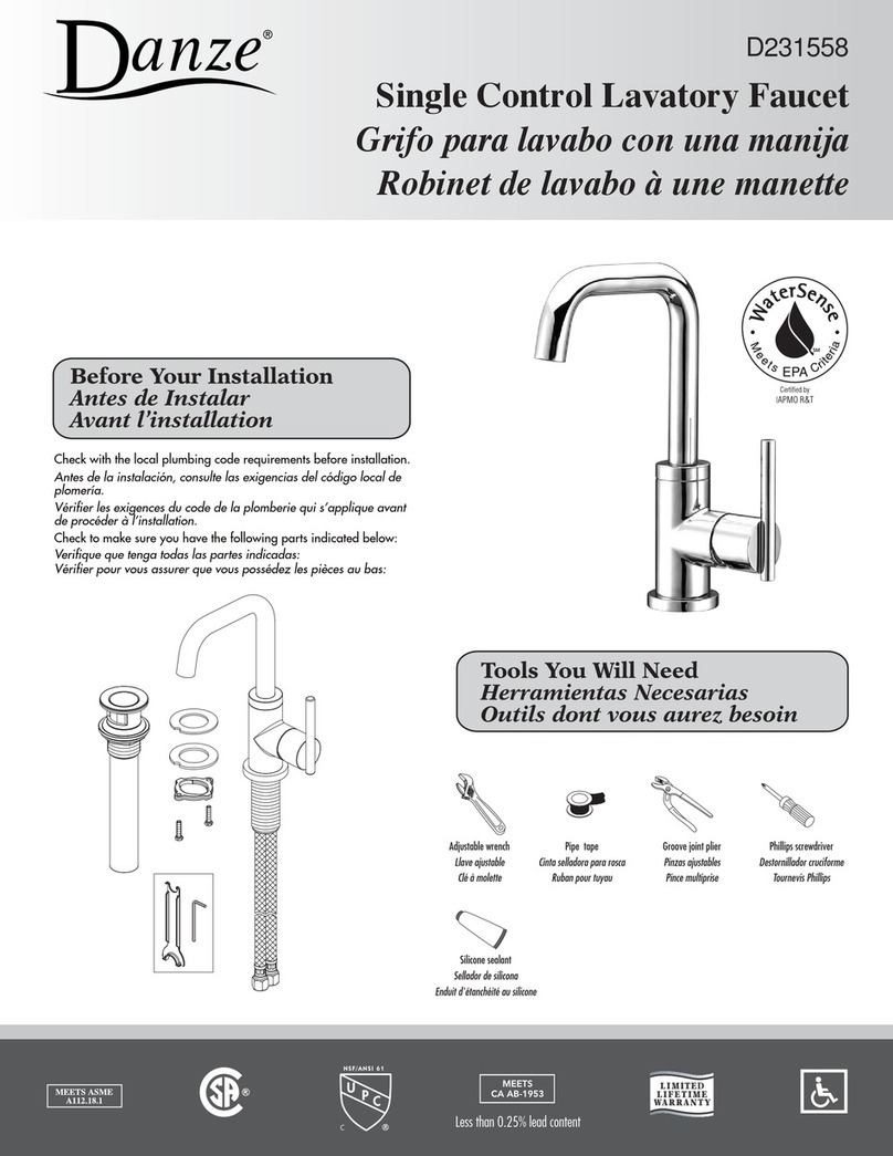 Danze D231558 manual