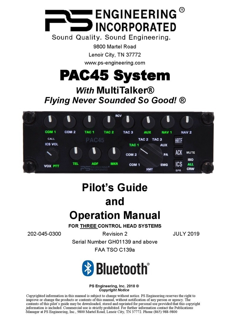 PS Engineering PAC45 System With MultiTalker User manual