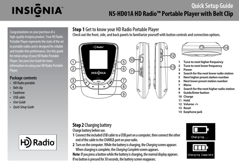 Insignia HD Radio NS-HD01A Quick setup guide