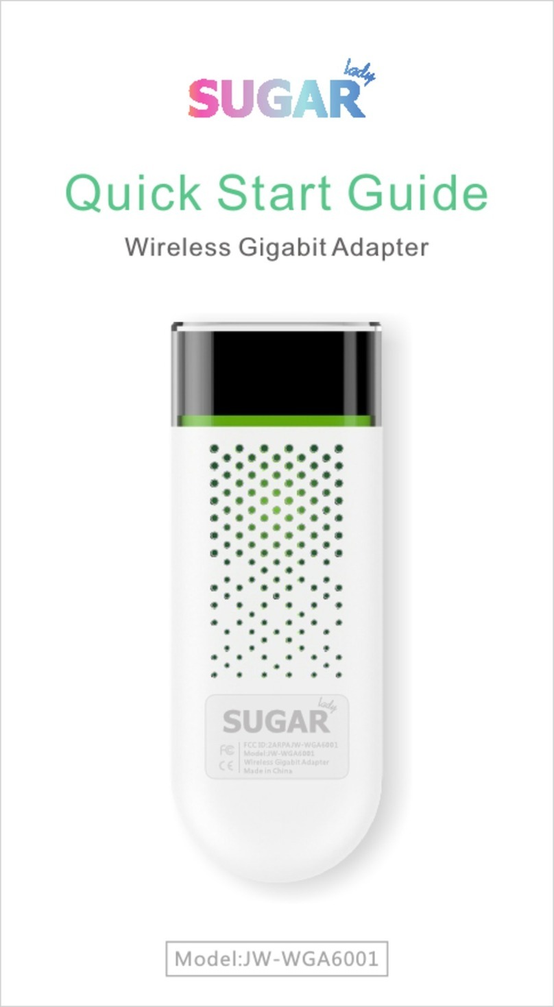 Sugar JW-WGA6001 quick start guide