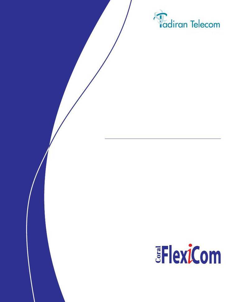 Tadiran Telecom Coral FlexiCom 6000 Installation Procedure and Hardware Reference Manual