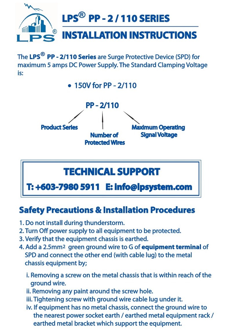 LPS PP-2/110 Series installation instructions