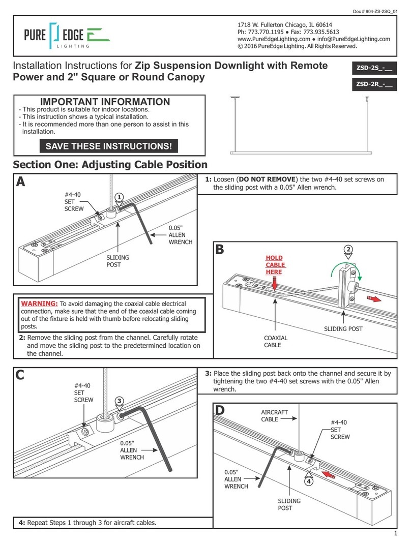 PureEdge Lighting ZSD-2S Series installation instructions PureEdge Lighting ZSD-2S Series installation instructions