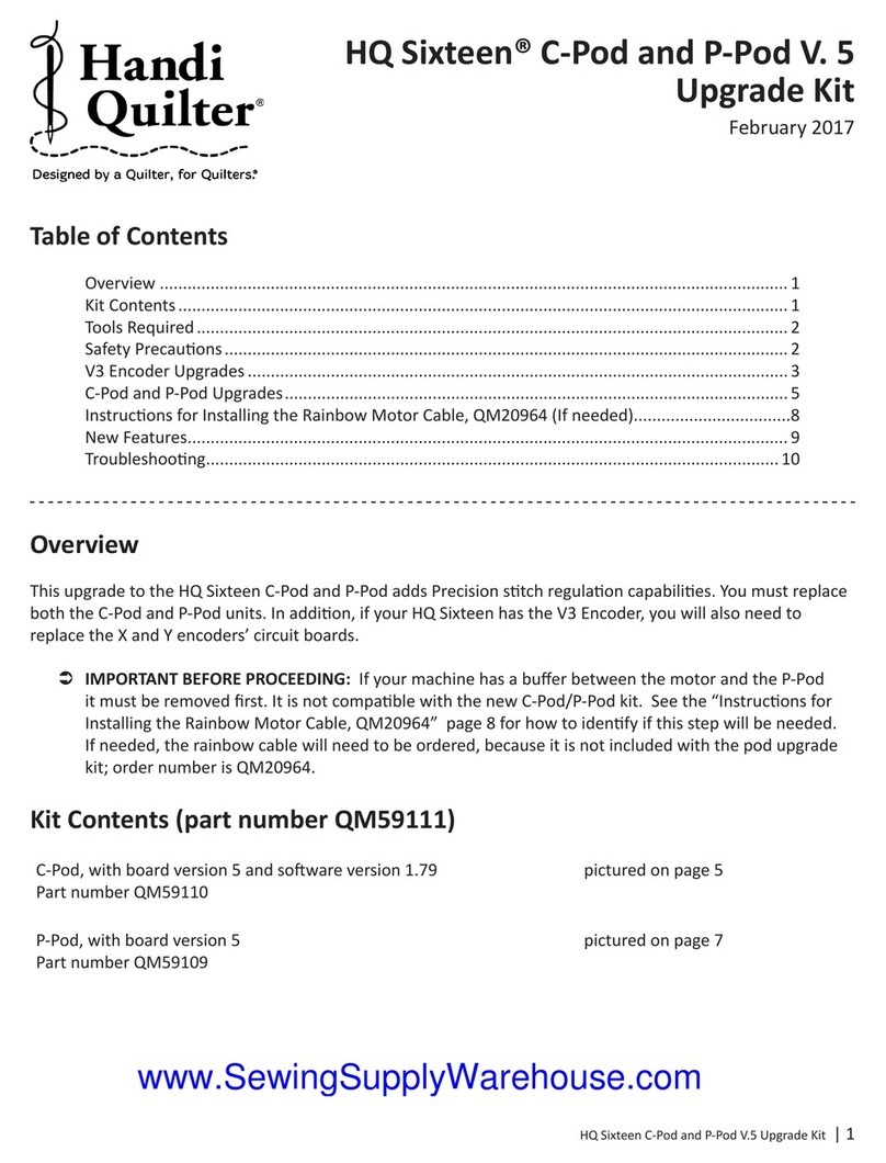 handi quilter Sixteen P-Pod User manual