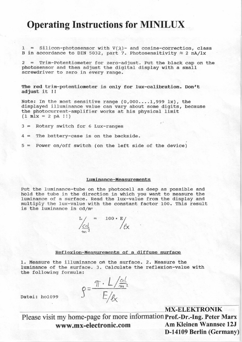 MX-ELEKTRONIK MINILUX operating instructions