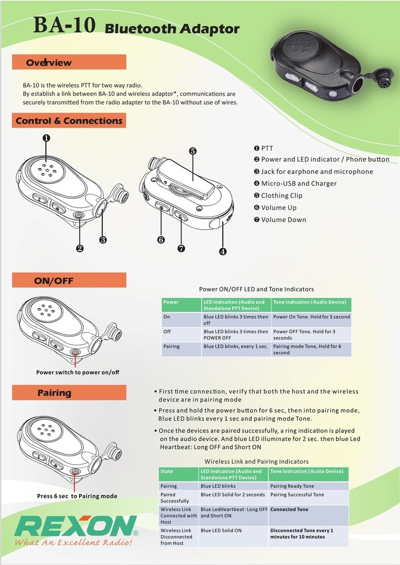 REXON BA-10 quick start guide