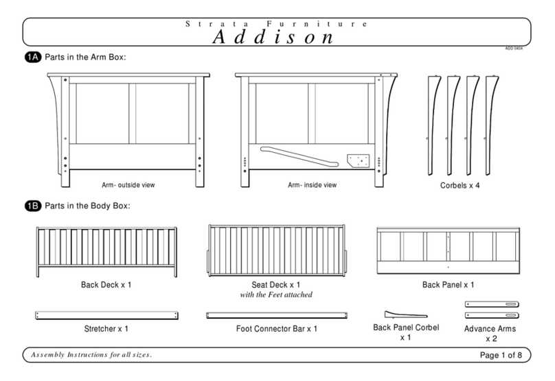 Strata Furniture Addison Assembly manual Strata Furniture Addison Assembly manual