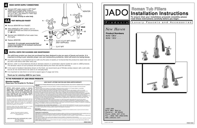 JADO New Haven 826/083 Series User manual
