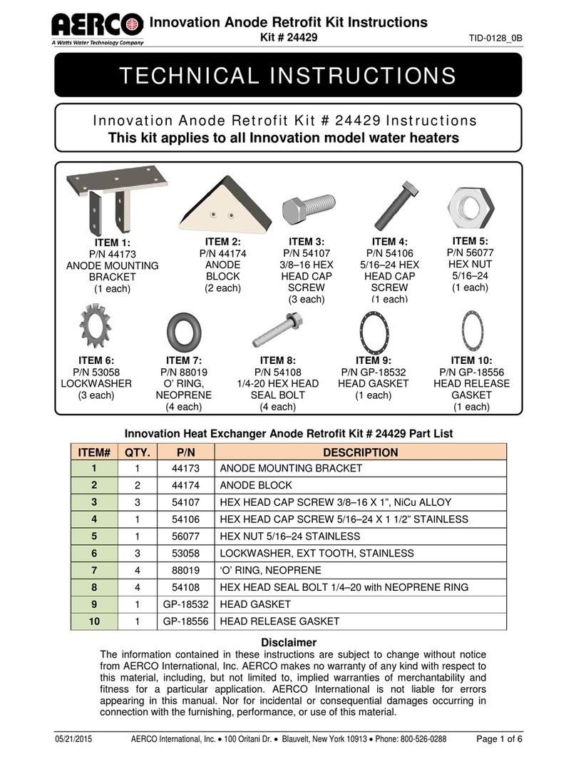 Watts Industries AERCO Innovation 24429 Technical instructions