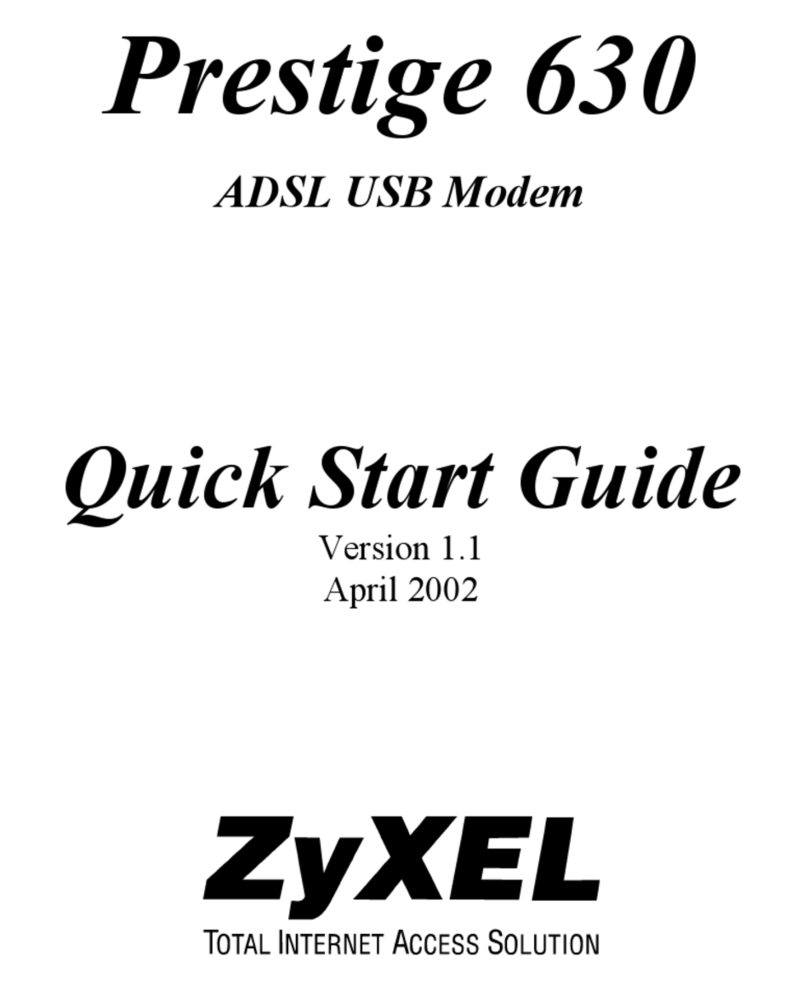 ZyXEL Communications Prestige 630 quick start guide