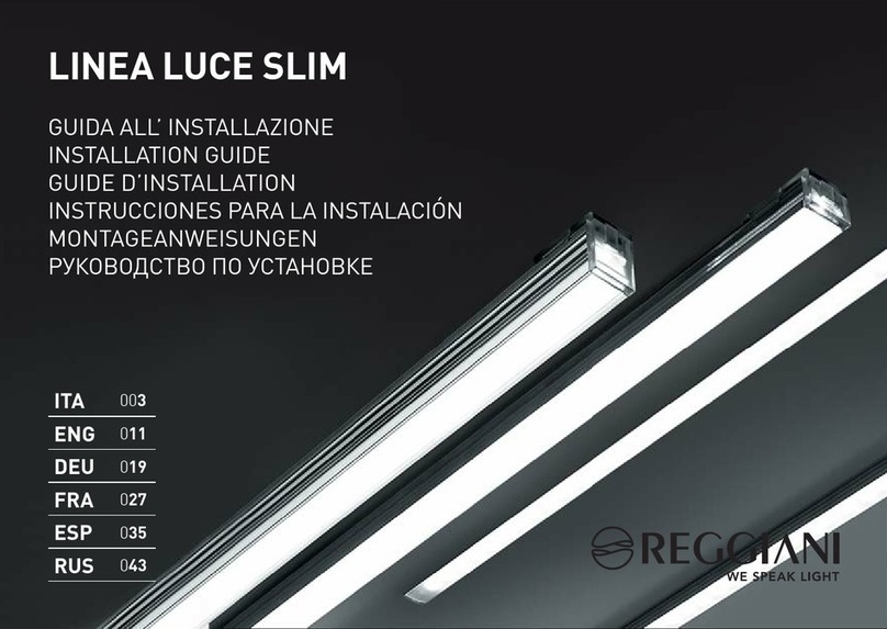 Reggiani LINEA LUCE SLIM Series installation guide