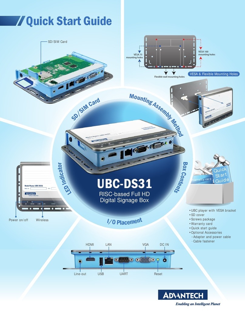 Advantech UBC-DS31 User manual