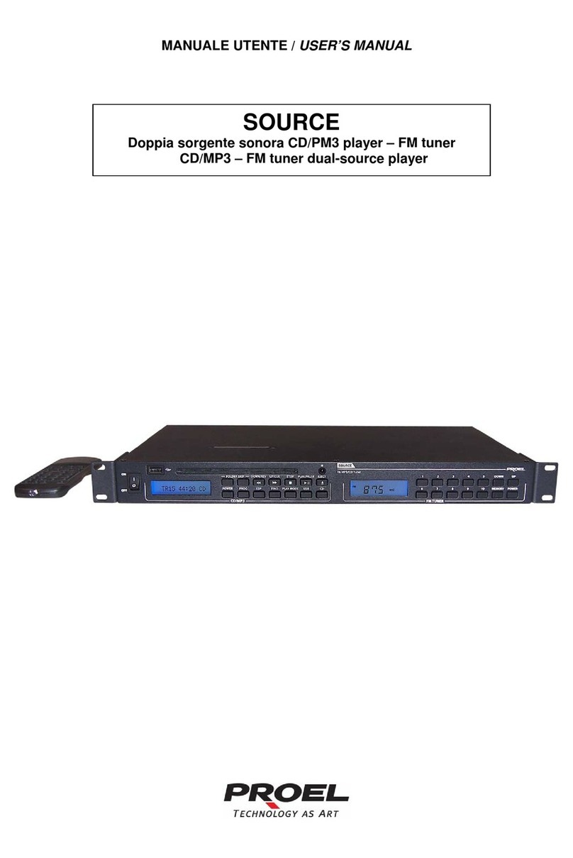 PROEL SOURCE user manual