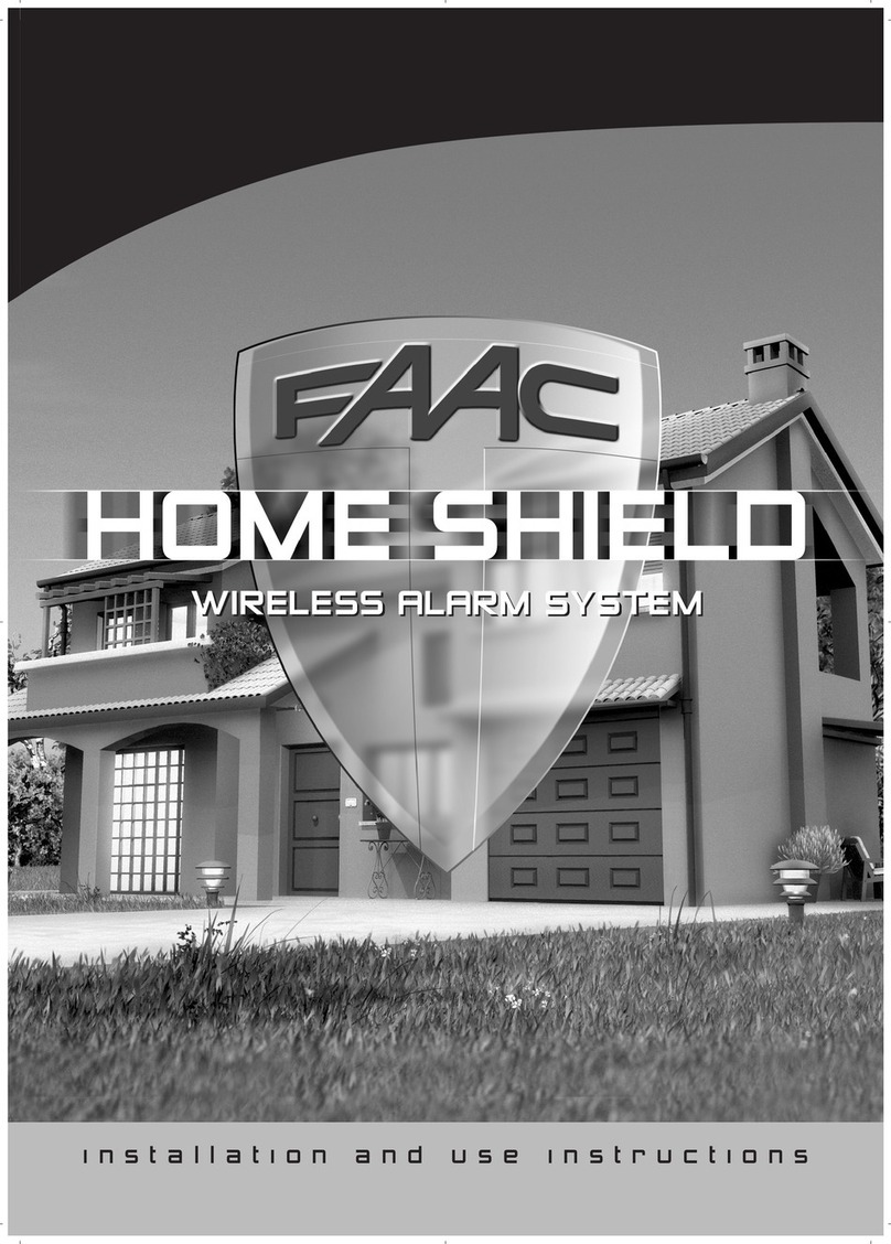 FAAC HOME SHIELD Installation and use instructions