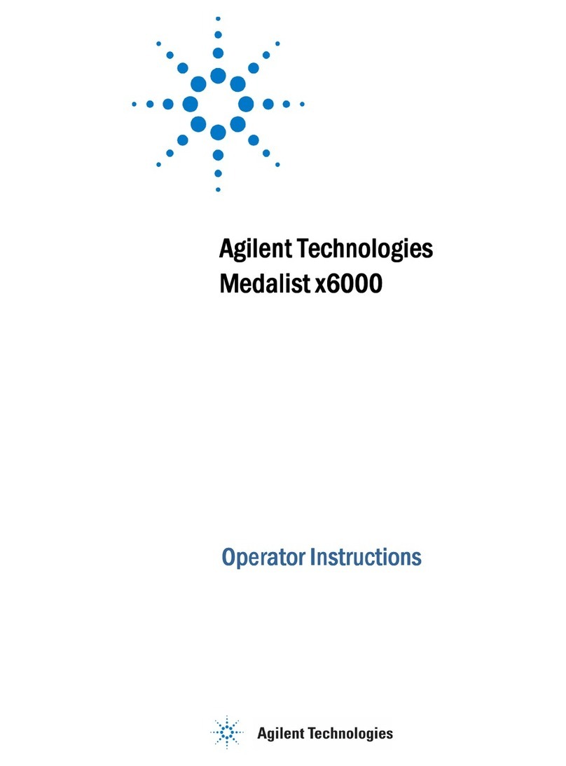 Agilent Technologies Medalist x6000 Operator instructions